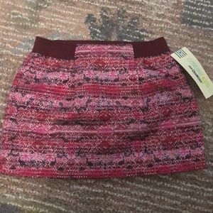 Red and pink skirt